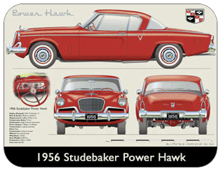 Studebaker Power Hawk 1956 Place Mat, Medium